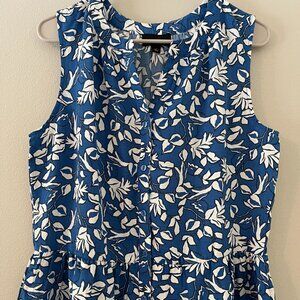 Fortune + Ivy Blue L Women's Blouse Sleeveless (NWOT)